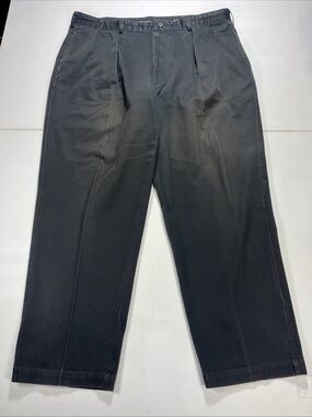Vintage Polo Ralph Lauren Pleated Chinos Distressed Black Made USA Men’s 40 X 30